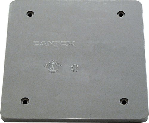 Cantex New Work Square PVC 2 gang Outlet Box Gray