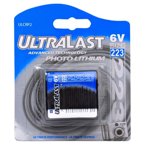 Ultralast Lithium 223 6 V 1300 mAh Camera Battery 1 pk