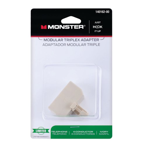 Monster Just Hook It Up 0 ft. L Ivory Modular Telephone Line Cable