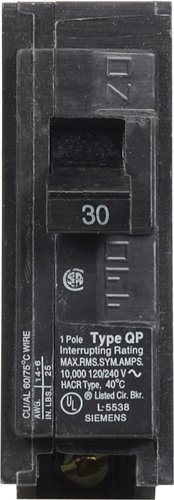 Siemens 30 amps Standard Single Pole Circuit Breaker