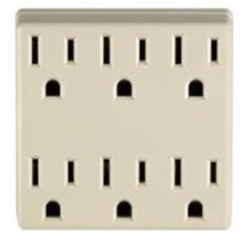 Leviton Polarized 6 outlets Outlet Adapter 1 pk