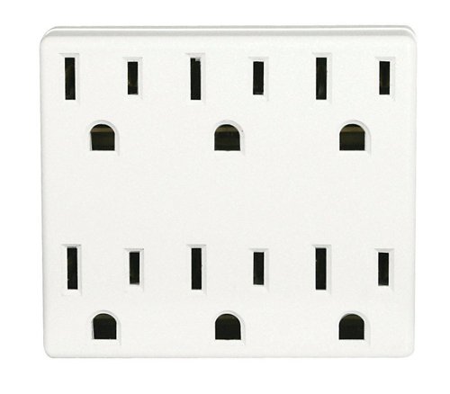 Leviton Polarized 6 outlets Outlet Adapter 1 pk