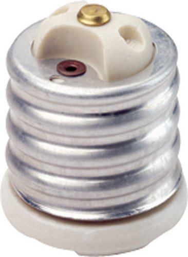 Leviton Aluminum Incandescent Mogul to Medium Base Socket Reducer 1 pk