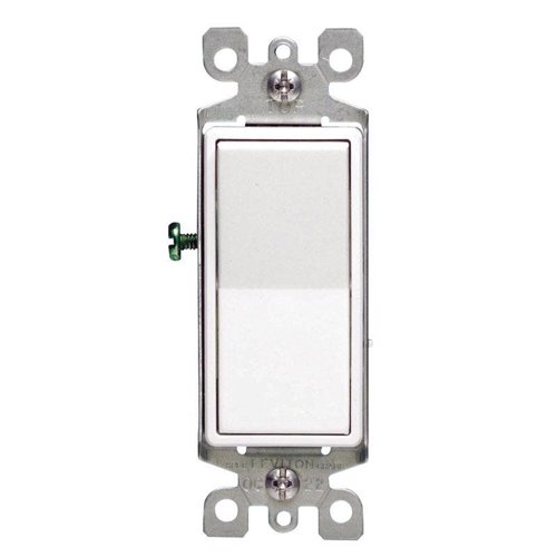 Leviton Decora 15 amps Four Pole 4-Way / Rocker Switch White 1 pk