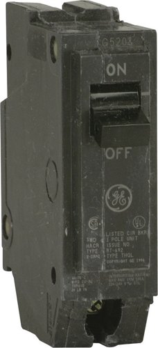 GE Q-Line 20 amps Standard Single Pole Circuit Breaker