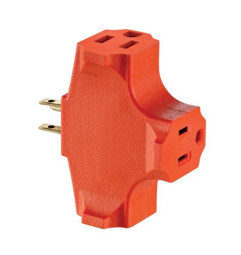 Leviton Polarized 3 outlets Outlet Adapter 1 pk