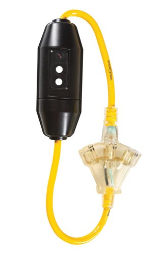 Yellow Jacket Indoor or Outdoor 2 ft. L Yellow Triple Outlet Cord 12/3 SJTW