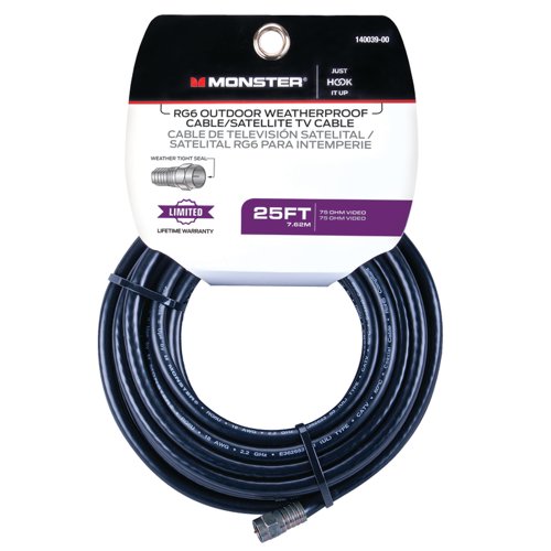 Monster Just Hook It Up 25 ft. Weatherproof Video Coaxial Cable