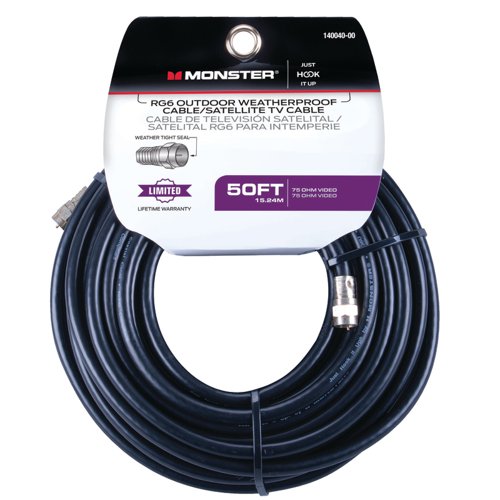 Monster Just Hook it Up 50 ft. Weatherproof Video Coaxial Cable