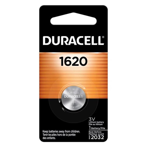 Duracell Lithium Coin 1620 3 V 68 mAh Medical Battery 1 pk