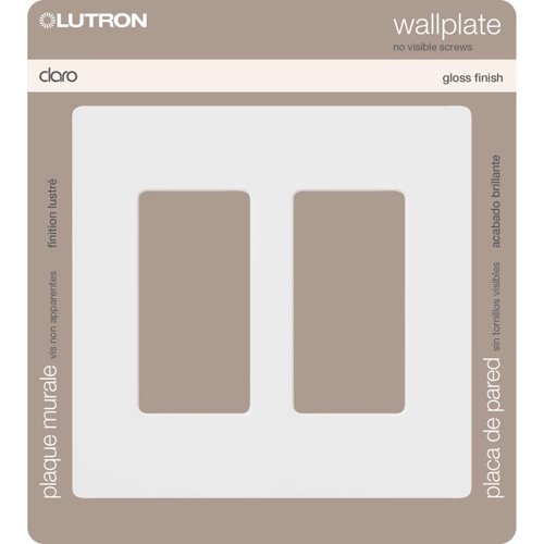 Lutron Claro White 2 gang Plastic Decorator Wall Plate 1 pk