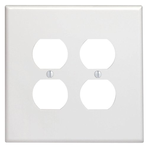 Leviton White 2 gang Thermoset Plastic Duplex Wall Plate 1 pk