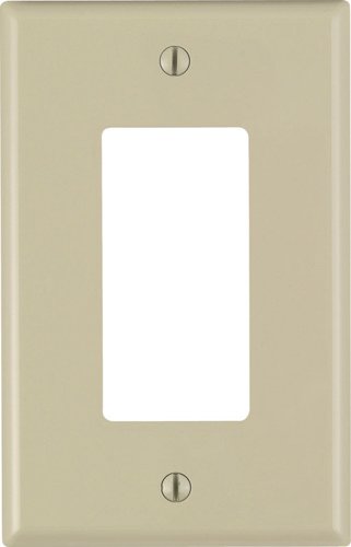 Leviton Ivory 1 gang Nylon Decorator Wall Plate 1 pk