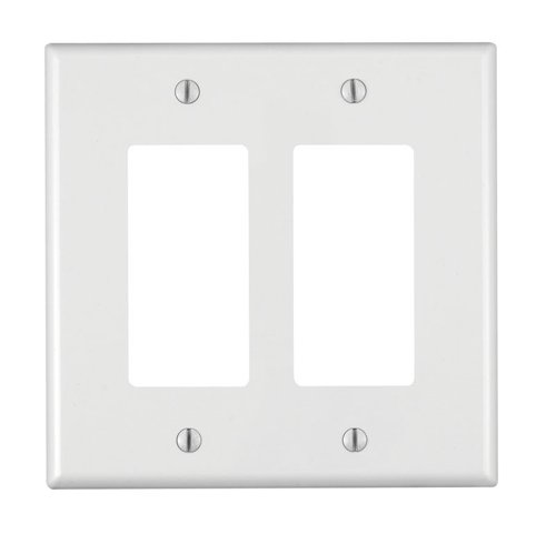 Leviton Decora White 2 gang Nylon Decorator Wall Plate 1 pk