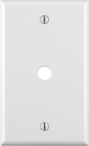 Leviton White 1 gang Thermoset Plastic Cable/Telco Wall Plate 1 pk