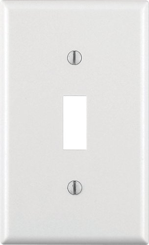Leviton White 1 gang Thermoset Plastic Toggle Wall Plate 1 pk