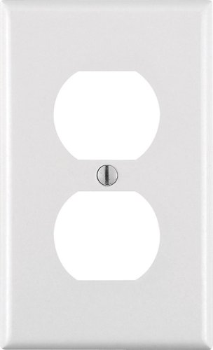 Leviton White 1 gang Thermoset Plastic Duplex Wall Plate 1 pk