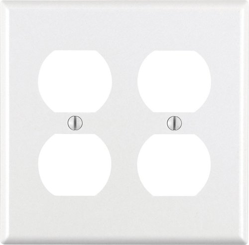 Leviton White 2 gang Thermoset Plastic Duplex Wall Plate 1 pk