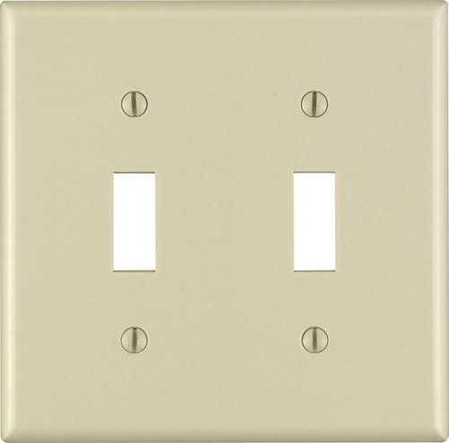 Leviton Ivory 2 gang Thermoset Plastic Toggle Wall Plate 1 pk