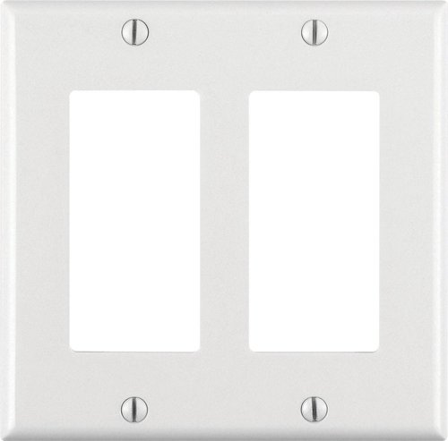 Leviton Decora White 2 gang Thermoset Plastic Decorator Wall Plate 1 pk