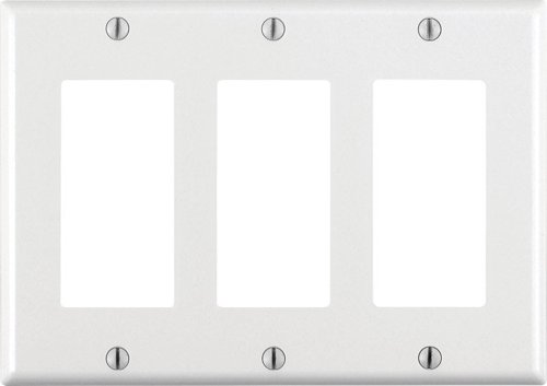 Leviton White 3 gang Thermoset Plastic Decorator Wall Plate 1 pk