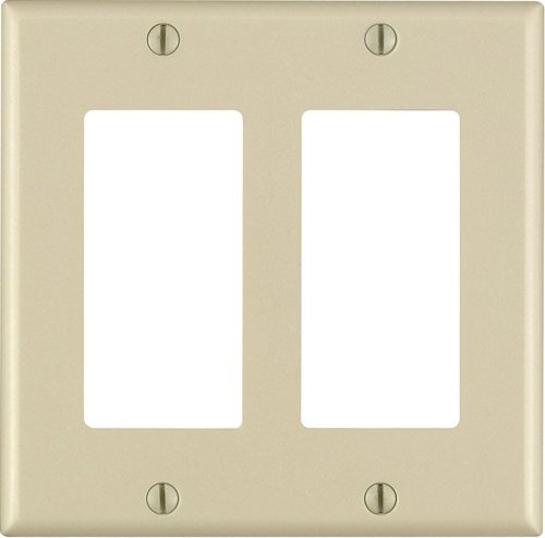 Leviton Decora Ivory 2 gang Thermoset Plastic Decorator Wall Plate 1 pk