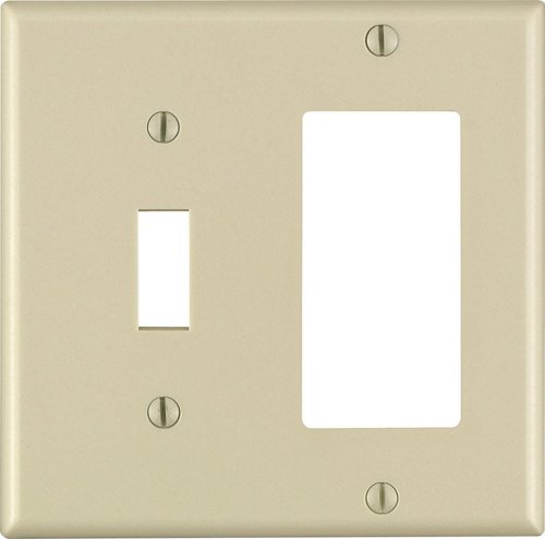 Leviton Decora Ivory 2 gang Thermoset Plastic Decorator/Toggle Wall Plate 1 pk