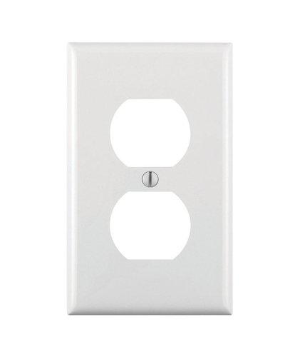 Leviton White 1 gang Thermoplastic Nylon Duplex Wall Plate 1 pk