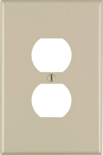 Leviton Ivory 1 gang Thermoset Plastic Duplex Wall Plate 1 pk