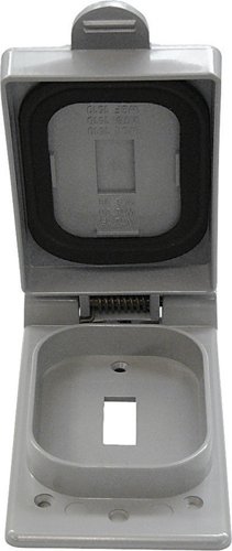 Cantex Rectangle PVC 1 gang 5 in. H X 2-7/8 in. W Toggle Cover