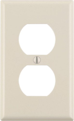 Leviton Almond 1 gang Thermoset Plastic Duplex Wall Plate 1 pk
