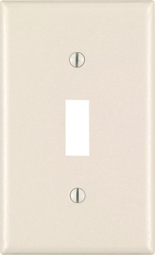 Leviton Light Almond 1 gang Thermoset Plastic Toggle Wall Plate 1 pk