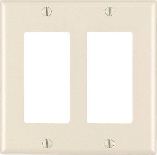 Leviton Decora Light Almond 2 gang Thermoset Plastic Decorator Wall Plate 1 pk