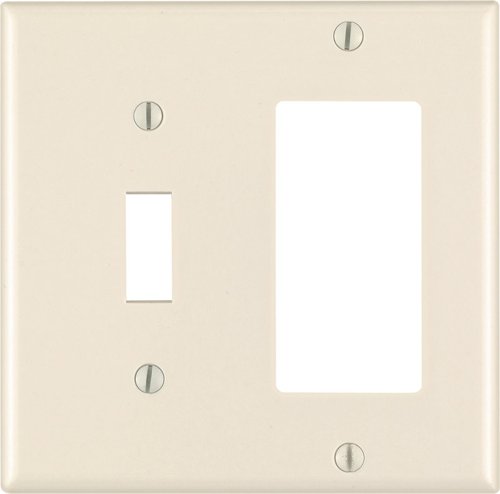 Leviton Decora Almond 2 gang Thermoset Plastic Decorator/Toggle Wall Plate 1 pk