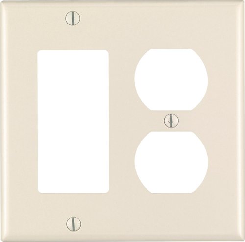 Leviton Almond 2 gang Thermoset Plastic Decorator/Duplex Wall Plate 1 pk