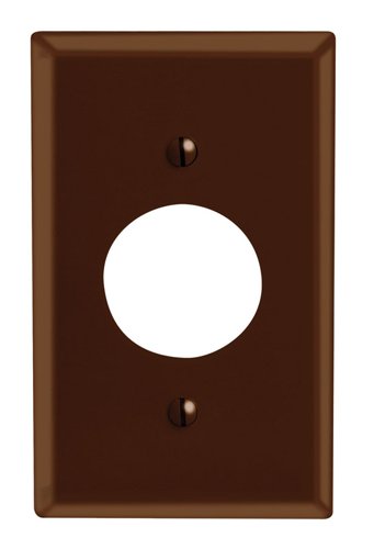 Leviton Brown 1 gang Plastic Outlet Wall Plate 1 pk