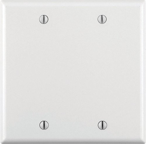 Leviton White 2 gang Plastic Blank Wall Plate 1 pk