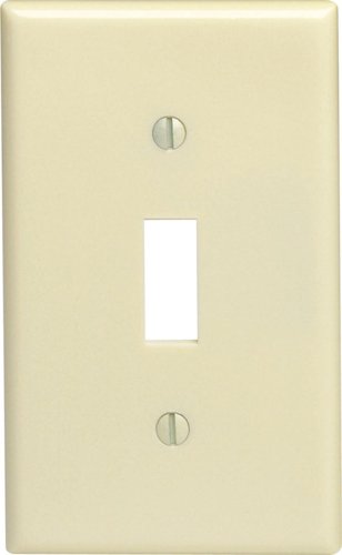 Leviton Ivory 1 gang Thermoset Plastic Toggle Wall Plate 10 pc