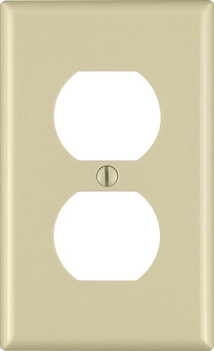 Leviton Ivory 1 gang Thermoset Plastic Duplex Wall Plate 10 pk