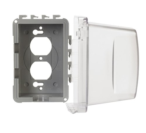 TayMac Rectangle Plastic 1 gang 5.5 in. H X 4.0 in. W In-Use Cover