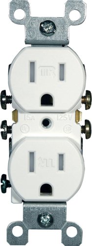 Leviton 15 amps 125 V Duplex White Outlet 5-15R 1 pk