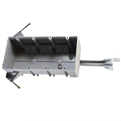 Cantex EZ Box New Work 55 cu in Rectangle PVC 4 gang Outlet Box Gray