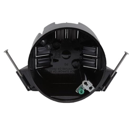 Cantex EZ Box New Work 20 cu in Round Polycarbonate Ceiling Box Black