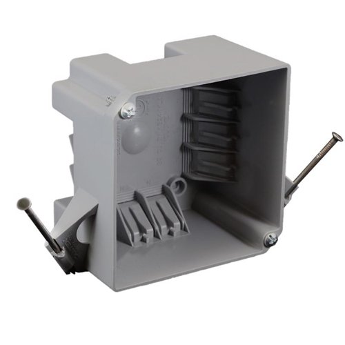 Cantex EZ Box New Work 32 cu in Square PVC Outlet Box Gray