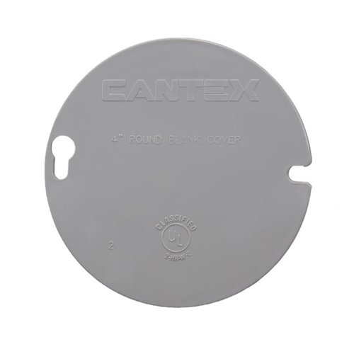 Cantex EZ Box New and Old Work Round PVC Ring Cover Gray
