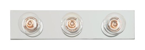 Westinghouse Silver 3 lights Incandescent Bathroom Bar Fixture Wall Mount