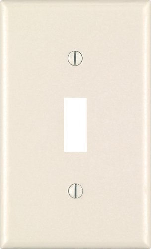 Leviton Almond 1 gang Plastic Toggle Wall Plate 1 pk