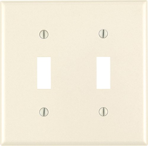 Leviton Almond 2 gang Thermoset Plastic Toggle Wall Plate 1 pk