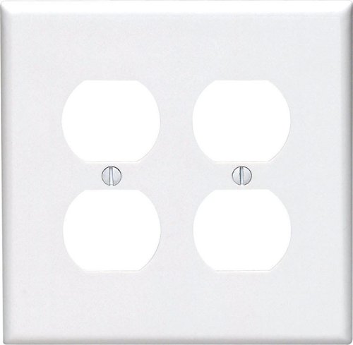 Leviton Midway White 2 gang Nylon Duplex Wall Plate 1 pk
