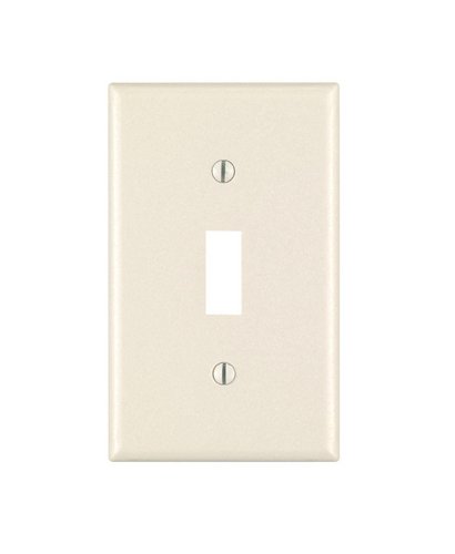 Leviton Light Almond 1 gang Thermoset Plastic Toggle Wall Plate 10 pk